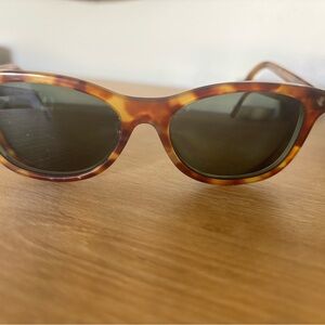 Prada Tortoiseshell Oval Sunglasses - Brown/Amber Frame